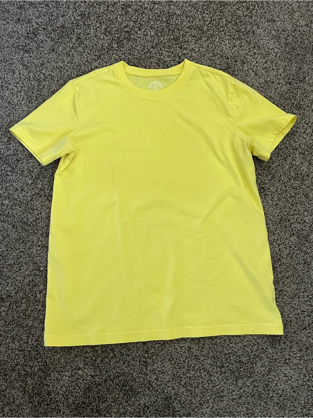 Primary Short Sleeve Tee in Bright Yellow